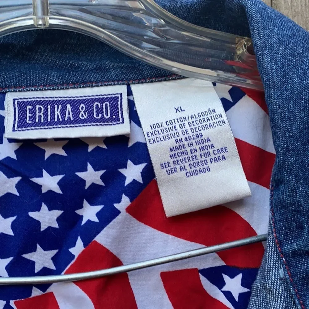 Erika denim jacket sz. XL - Picture 2 of 4